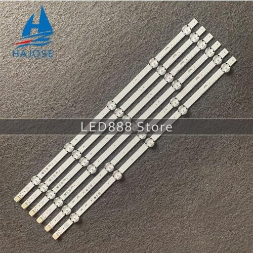 6pcs/set 49 inch LED TV Backlight Strip for VESTEL 490DRT VNB A/B-TYPE REV0.8 VES490UNDS 49L3753DB 49HE4000 JVC LT-49C770(A)