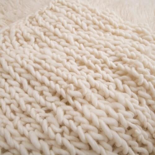 Don&Judy 100% Wool Handcraft Blanket Basket Stuffer Filler Photo Shoot Baskets Accessories For Studio Newborn Photography Props
