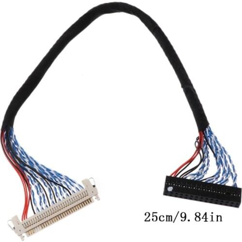 Hooks LVDS Cable D8 FIX-30P-D8 FIX 30 Double Pins 2ch 8bit 1.0mm Pitch 250mm LCD Display Panel Screen Controller