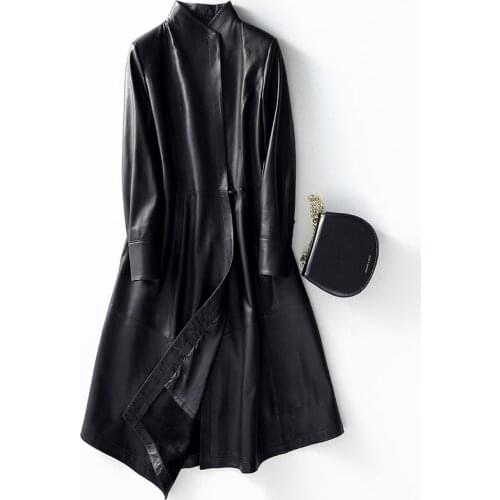 Genuine Leather Jacket Autumn Winter Coat Women Clothes 2020 Korean Vintage 100% Real Sheepskin Coat Black Windbreaker Hiver 839