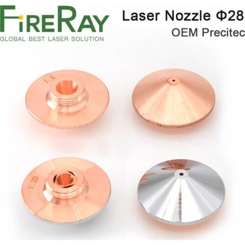 FireRay Dia.28mm Laser Nozzle Single Double Layer Caliber 0.8-5.0 Thread M11 for Precitec WSX Fiber Laser Cutting Head