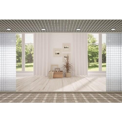 Lyavshi Room Interior French Window Curtain Box Floor Photography Backgrounds Customized Photographic Backdrops For Photo Studio