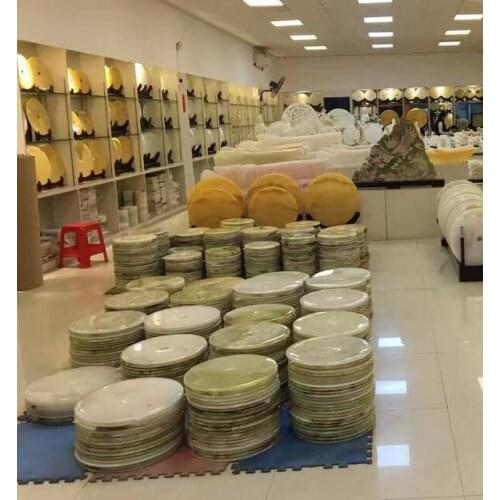 Natural jade safe deduction home and everything wealth source Guanglan Meilan bamboo and chrysanthemum carving ornaments