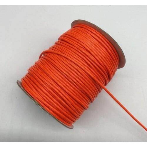 New 0.5 0.8 1.0 1.5 2.0mm FluoresCent Orange Waxed Cord Waxed Thread Cord String Strap Necklace Rope Beads for Jewelry Making