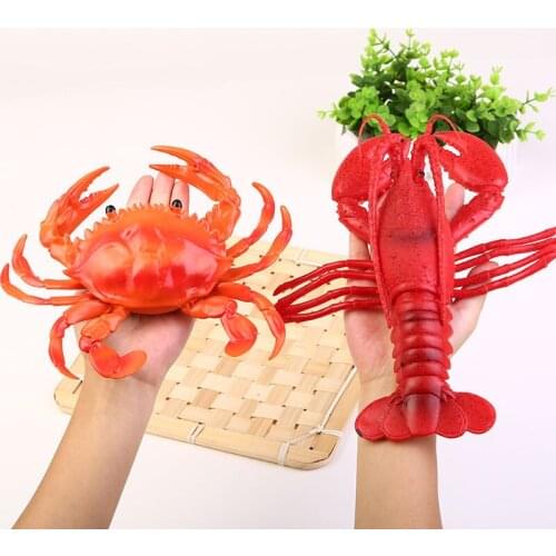 New Fancy Toys Lobster Crab Marine Animal Model Educational Kids Pinch Music Toys Stress Reliever Toys