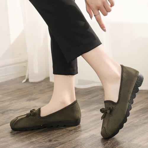 New Cloth Shoes Womens Single Shoes One-step Work Shoes Non-slip Soft Sole Pregnant Women Shoes Peas Shoes Mother Shoes