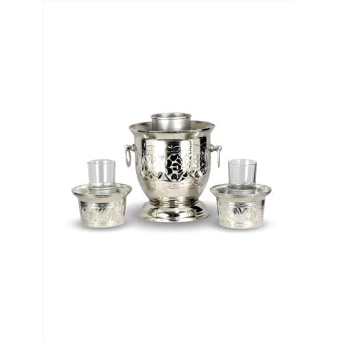 Morya Copper Greek Ouzo English Raki Crushed Wine Bottle Cooler Ice Packs Arab Nightcap Glass Cold Keeper Bar Accessories