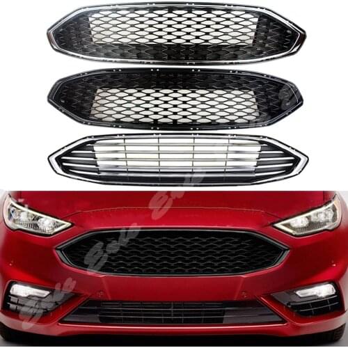 Car Front Racing Facelift Grill Upper Bumper Grille Cover Fit For Ford Mondeo 2017-2018