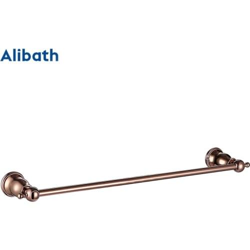 Bathroom Towel Shelf Holder Solid Brass Wall-Mounted Hanger Rose Gold Home Hotel Organiser Rack Hanging Supplies Rod