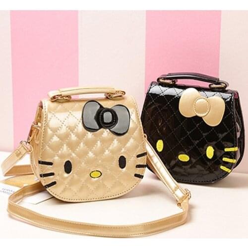 Sanrio hello kitty Childrens messenger bag kt girl fashion princess handbag pu shoulder bag