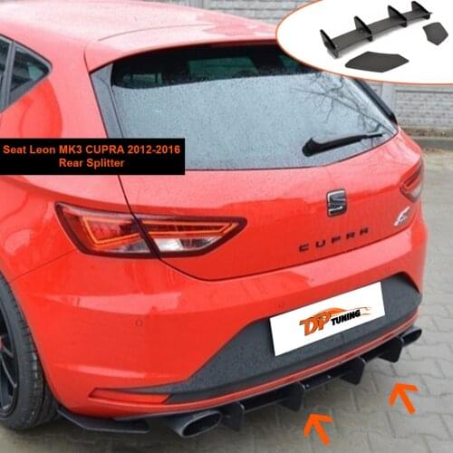 Seat Leon Cupra 2012 - 2016 Max Design Rear Diffuser + Side Splitters