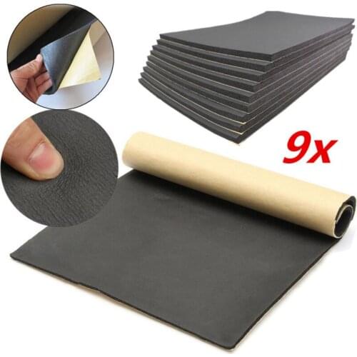 9pcs 5mm 6mm Sound Proofing Deadener Sheet Mat Fire Wall Acoustic Dampening Foam Sound Heat Insulation Cotton 50x30cm