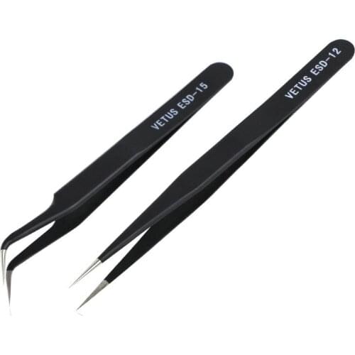 2pcs Makeup Styling Tools Curved Straight lashes tweezers