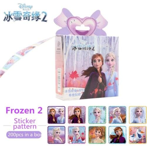 200pcs Disney Cartoon Stickers Disney Frozen Elsa and Anna Princess Sofia Little Pony Pixar Cars Children Removable Stickers Toy