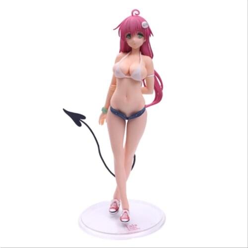 26cm Alter To Love Ru Lala Satalin Sexy Red Tail Swimsuit Bikini PVC Action Figure Sexy Deviluke Girl Collectible Model
