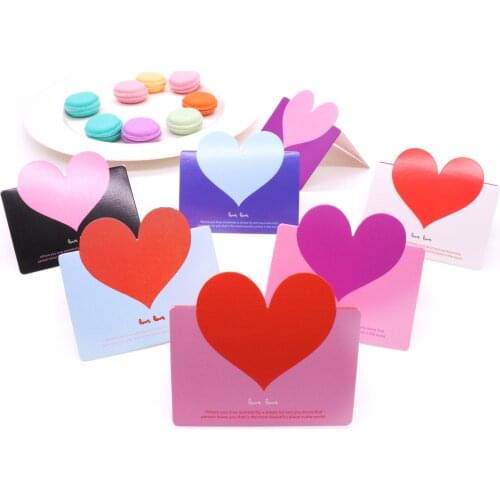 5Pcs Small Envelope Cute Mini Love Heart Shape Envelope Foldable Card Scrapbooking Blessing Gift For Wedding Party Valentine Day