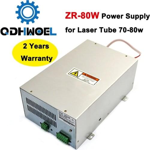 80 watts Laser Power Source for 70W 80W Co2 Glass Laser Tube Engraving and Cutting Machine