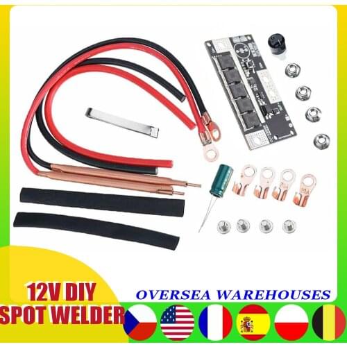 12V DIY PCB Circuit Board Spot Welding Machine for 18650 26650 32650 Battery Spot Welder with Nickel Sheet Soldering Pen Welding