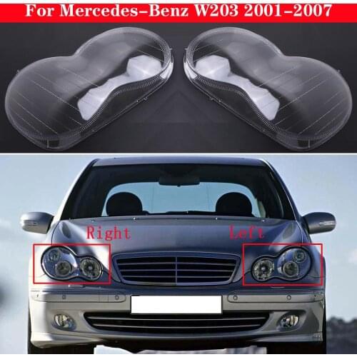 Car Front Headlight Cover For Mercedes-Benz C-Class W203 2001-2007 Headlamp Lampshade Lampcover Head Lamp light glass Shell Lens