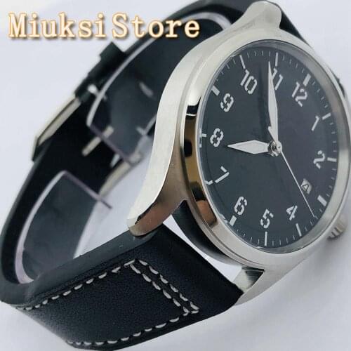 CORGEUT 40mm New Mechanical Watch Silver Case Black Sterile Dial Waterproof 24 Jewels NH35 Movement Mens Top Automatic Watch
