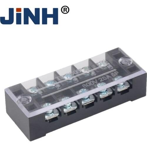 TB Series 15A/600V 3/4/5/6/10/12 Positions Dual Row Barrier Screw Terminal Block Wire Connector ixed Wiring Board Wire Connector
