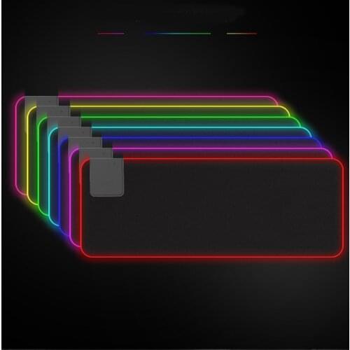 RGB Mouse Pad , Soft LED Gaming Keyboard Mat Wireless Charging Large Mousepad Non Slip Rubber Base