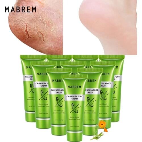 10pcs Foot Treatment Cream Anti-cracking Whitening Moisturizing Foot Care Exfoliating Scrub Anti-dry Calendula Olive Repair