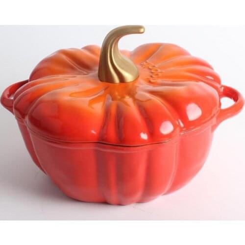 Cast As Pumpkin Pot Non-stick Fry Pan Thickening Enamel Cast Iron Enamel Tomato Soup Pot Induction Cooker Stew General 24