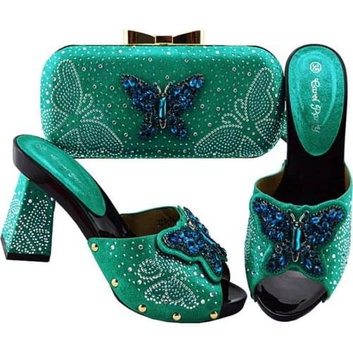 Silver Color Fashion Shoes with Matching Bags for Women African Women Italian Design Nigerian Women Shoes and Bag Set for Party