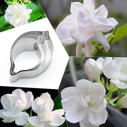 Wholesale 10 Sets(3 pcs/set) Jasmine Flower Petal Cutters Set, Stainless Steel Fondant Cake Cookie Decorating Tools