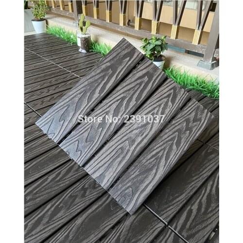 European style Wood & Composites Garden Decking Tiles Interlocking waterproof antiseptic balcony Outdoor Floor Boards
