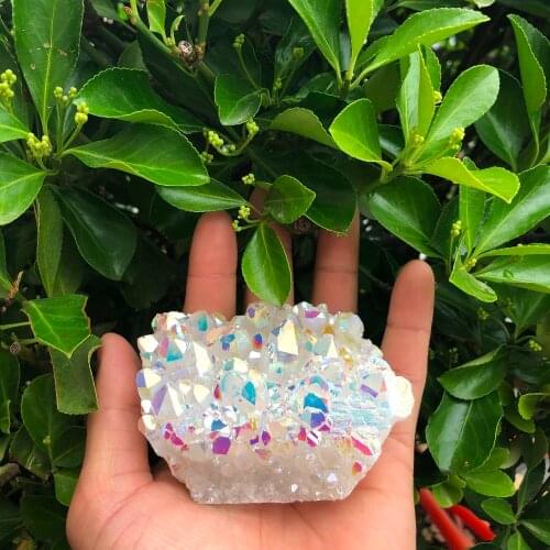 Natural e bonito branco quartzo galvanizado