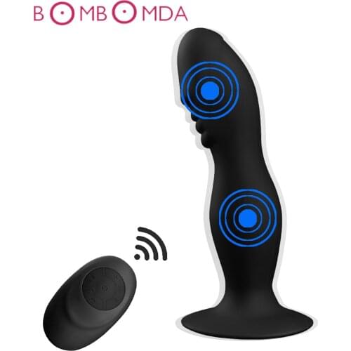 Wireless Remote Dildo Vibrator For Men Anal Plug Prostate Massager Suction Cup Stimulator Adult Sex Toys Man Masturbator Remote