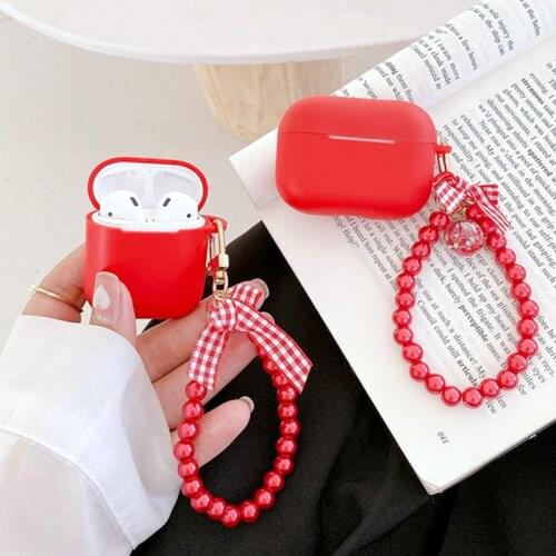 Simple Bow Bracelet Silicone Earphone Case for Apple AirPods1 / 2 Pro3 Earbuds Silicone Box Wireless Bluetooth Headset Case
