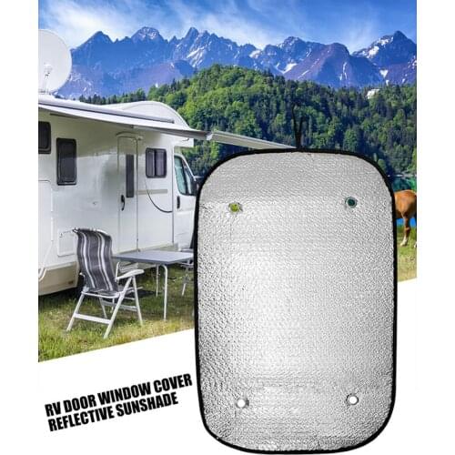 RV Sun Shade Visor UV Protection RV Curtain Window Sunshade Side Window Cover Double Sided Reflective Insulation Shield