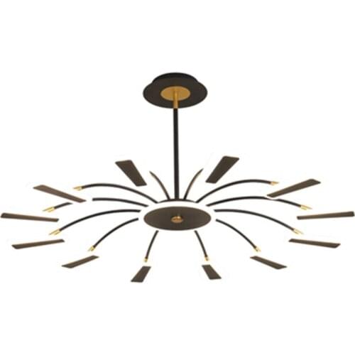 Modern Led chandelier lighting for living room bedroom kitchen chandelier Black and Gold indoor lighting suspension lamps