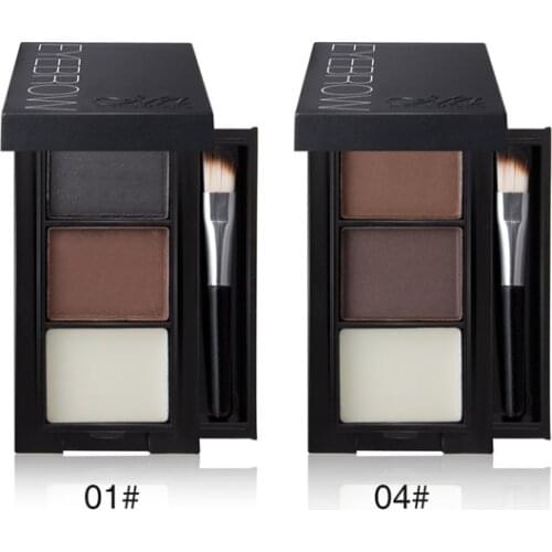 Eye Shadow Eye Brow Makeup Waterproof 2 Color Eyebrow Powder Palette Eyebrow Wax with Double End Brush Make Up Set Cosmetic