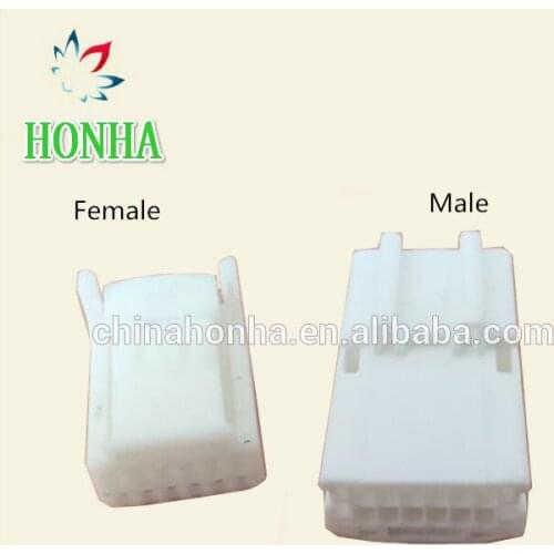 Tyco amp 12 pin male and female auto plastic housing plug wire harness connector with terminals