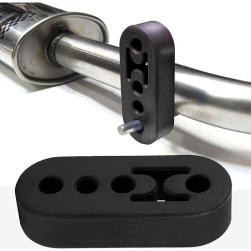 2pcs Exhaust Hangers 4 Holes 12mm Universal Rear Exhaust Repair Hanger Car Tail Pipe Brackets High Density Rubber Muffler Hanger