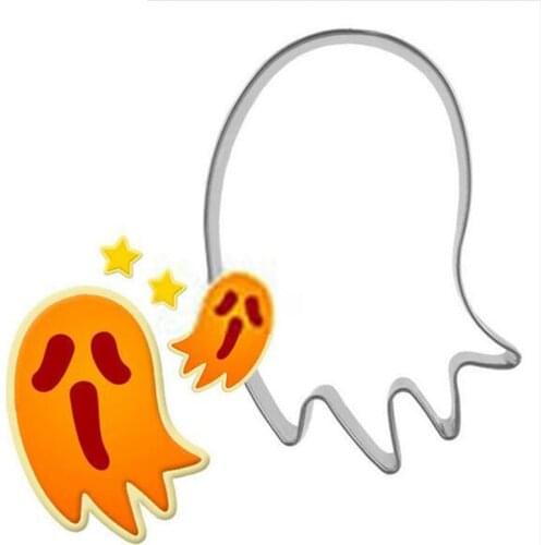 Halloween Ghost Cookie Cutter 3D Stainless Steel Fondant Biscuit Stencil Baking Mold Ghost DIY Biscuits Stamp Cake Decorating