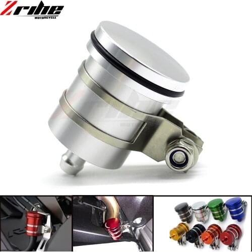 For BMW S1000RR 2008-2017 Motorcycle CNC Rear Brake Pump Fluid Reservoir Tank Cup Oil Container with Mounting Bracket Blue Red