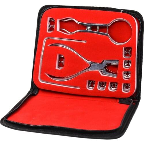 Dental Rubber Dam Hole Puncher Clamps Forceps Frame Punch (12 Pieces/ Set)