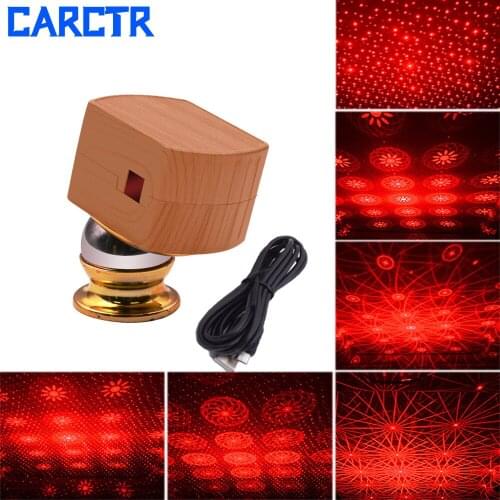 Starry Sky Laser Ambient Light Car Interior Light Projector Sound Control Built-in Battery Rechargeable Atmosphere Night Lights