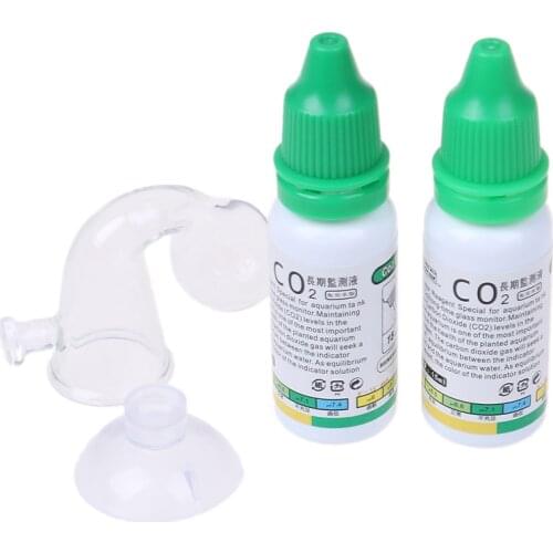 1Set Aquarium CO2 Indicator Drop Checker Solution Long Term Monitor Test Fish Tank Glass Aquatic Co2 Tester Plant Diffuser