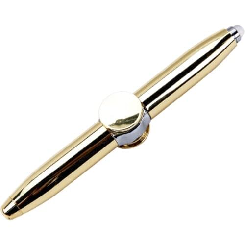 1pcs Creative Multi-Function LED Rotate Decompression Gyroscope Metal Ballpoint Pen Fashion Office School Supplies Writing Pens