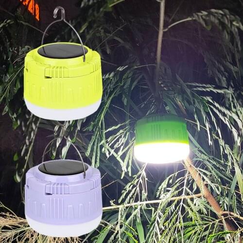 1Pc 30/50W Mini Solar Camping Light USB Rechargeable LED Bulb Outdoor Tent Lamp Portable Lantern Emergency Lights For BBQ Hiking