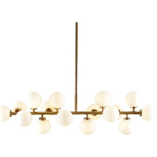 16Heads Magic Bean LED Modern Art Glass Pendant Light for Kitchen Diningroom Fixtures Gold/BlackIndustriel Iron Retro Lighting