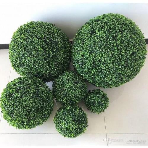 2PCS Large size Green Artificial Plant Ball Topiary Tree Boxwood Wedding Party Home Outdoor Decoration plants plastic grass ball