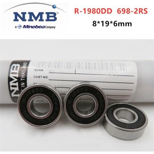 20pcs/100pcs original NMB Minebea high speed bearing R-1980DD 8*19*6mm 698-2RS precision miniature ball bearings 8mmx19mmx6mm