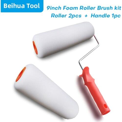 3PCS/set 9inch Foam Paint Roller Brush kit Sponge Roller for Wall Decoration High-density Polyester 230x70mm rolls PaintingTool